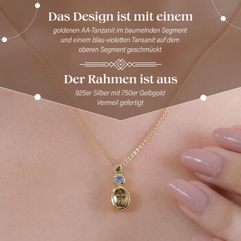 AA Nat&uuml;rlicher goldener Tansanit und Tansanit Anh&auml;nger - 1,20 ct.