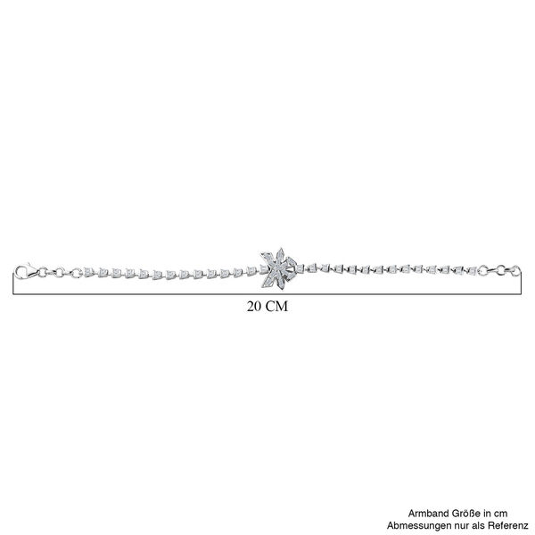 GP Celestial Dream Kollektion- EF Moissanit und Kanchanaburi blaues Saphir-Armband, 19cm- 2,27 ct. image number 4