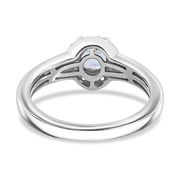 Tansanit und Zirkon Ring 925 Silber platiniert  ca. 0,80 ct image number 6