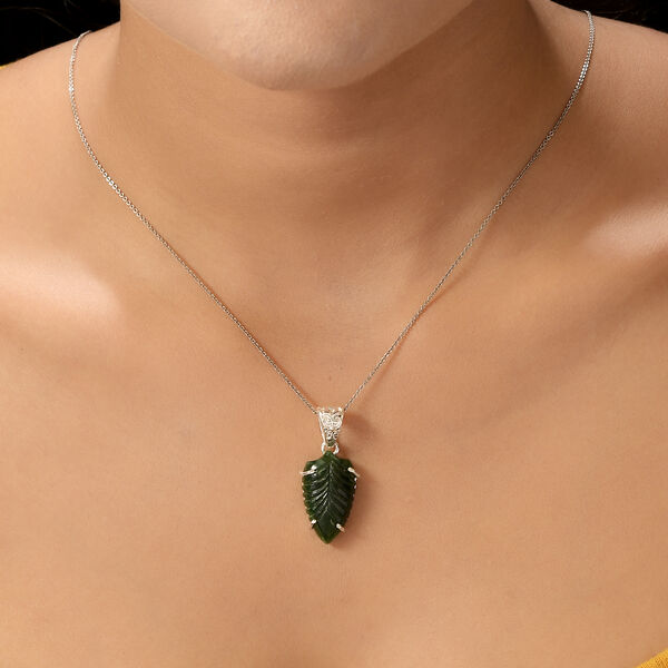 Handgearbeiteter Gr&uuml;ner Aventurin Anh&auml;nger 925 Silber ca. 10,30 ct image number 3