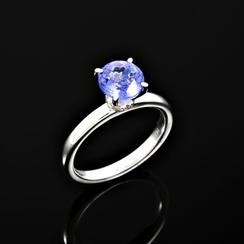 LUXORO zertifiziert und geprüft AAA Tansanit und Diamant Ring in 417 Weißgold - 1,65 ct. image number 1