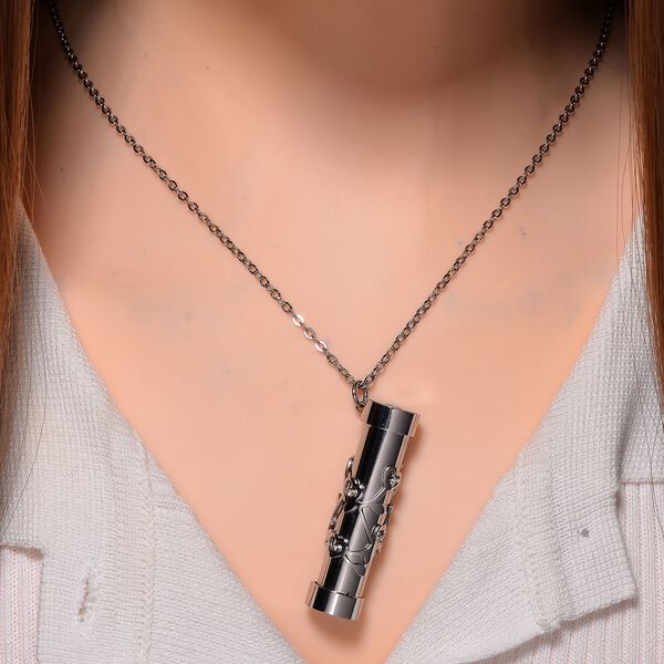 Mehrfarbige Zirkonia-Halskette in Silberton, 75+5 cm image number 1