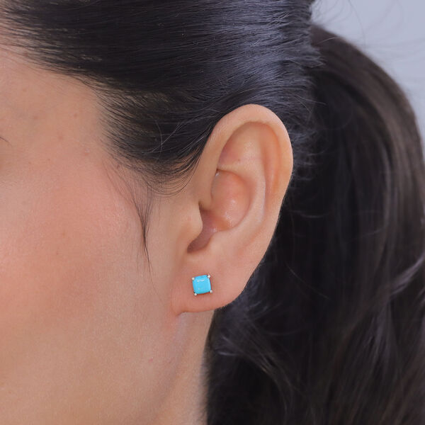 D'Joy AA Sleeping Beauty T&uuml;rkis Ohrringe 925 Silber Platiniert ca. 1.29 ct image number 2