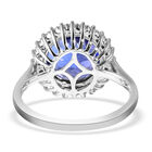 RHAPSODY AAAA Tansanit und weißer Diamant-Ring, VS E-F, zertifiziert und geprüft, 950 Platin  ca. 5,00 ct image number 4