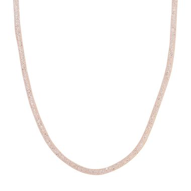 Weißer Kristall Halskette ca. 75 cm Reines Messing