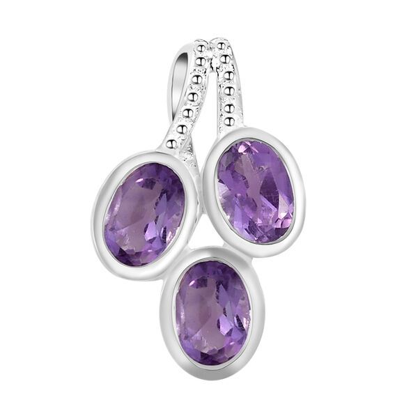 Afrikanischer Amethyst-Anh&auml;nger, 925 Silber ca. 1,36 ct