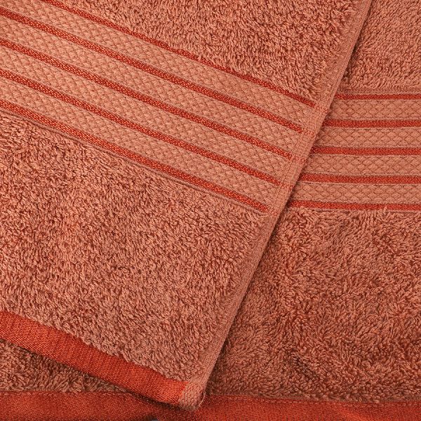 3er-Set - Frotteehandtücher aus 100% ägyptischer Baumwolle, Terracotta image number 4