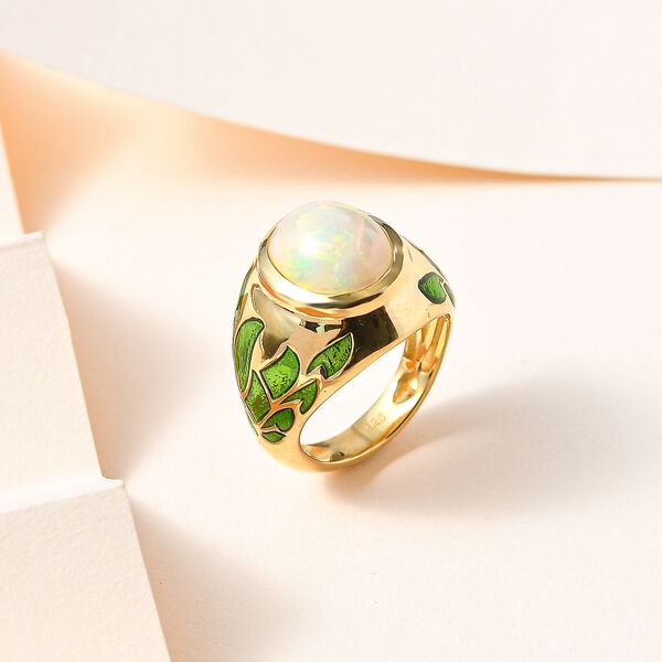 AA natürlicher, äthiopischer Welo Opal-Ring - 3,37 ct. image number 2