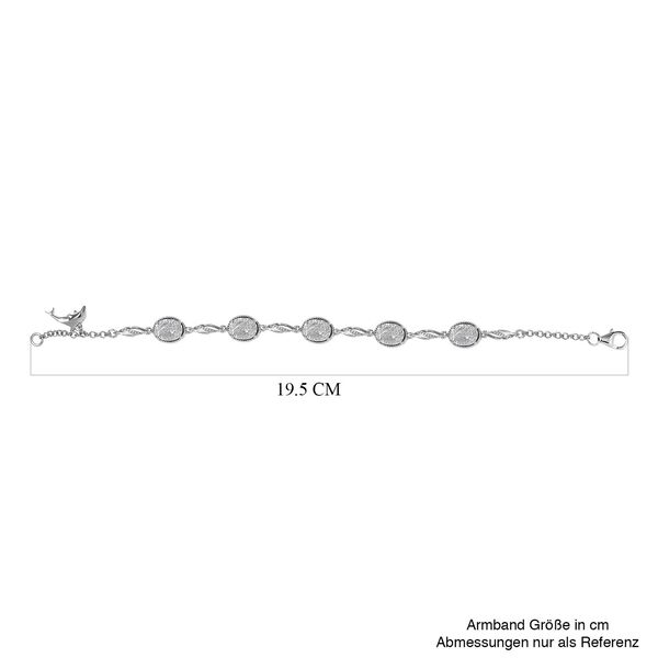 Meteorit Armband, ca. 19 cm, 925 Silber platiniert ca. 17.25 ct image number 5