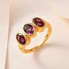 AAA Orissa Rose Granat Ring, 925 Silber Gelbgold Vermeil (Größe 20.00) ca. 3.05 ct image number 1