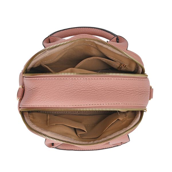 Crossbody-Tasche mit mehreren Rei&szlig;verschlussf&auml;chern und abnehmbarem Gurt, 25x9x18cm, Rosa image number 5
