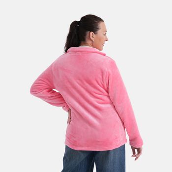 LA MAREY Jacke aus Samt mit Rei&szlig;verschluss, Gr&ouml;&szlig;e S/M, Rosa