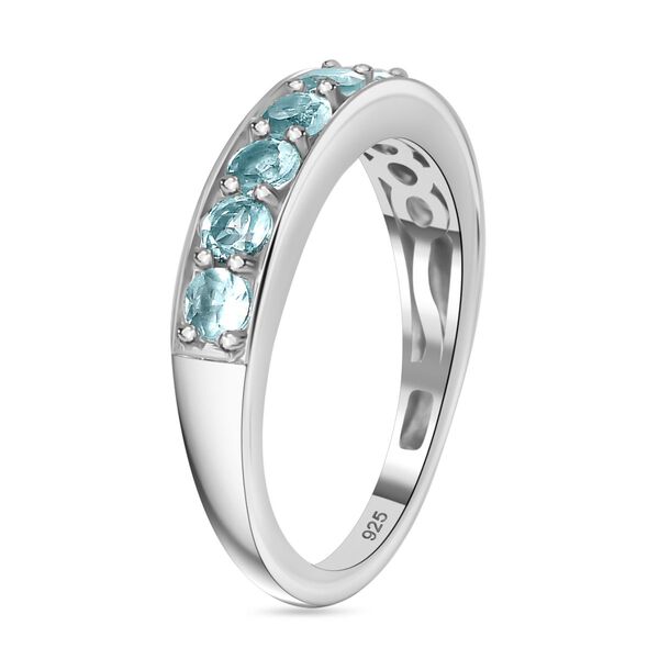 Paraiba-Apatit Ring 925 Silber platiniert (Größe 19.00) ca. 0,86 ct image number 5