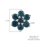 Blaugrüner Grandidierit Ohrstecker 925 Silber platiniert  ca. 0,91 ct image number 4
