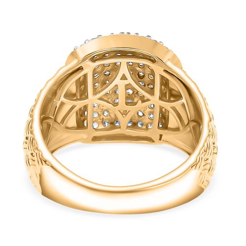 LUXURIANT DIAMOND - Lab Grown Diamant SI-GH SGL zertifiziert Ring 925 Silber 750 Gelbgold Vermeil (Größe 21.00) ca. 1.00 ct image number 4