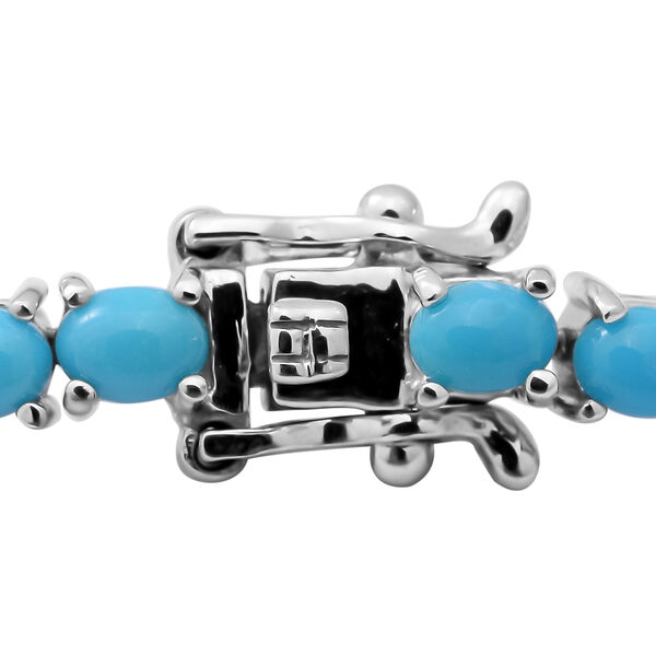 Amerikanisches, nat&uuml;rliches Sleeping Beauty T&uuml;rkis-Tennisarmband in Silber image number 2