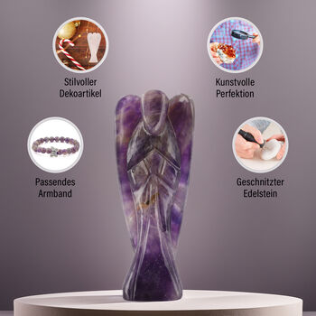 Handgefertigtes Amethyst-Geschenkset