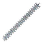 AA Natürlicher, äthiopischer Welo Opal Armband, ca. 18 cm, 925 Silber rhodiniert, ca. 17.82 ct