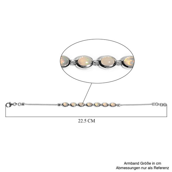 Nat&uuml;rliches, &auml;thiopisches Opal-Armband in Silber image number 5