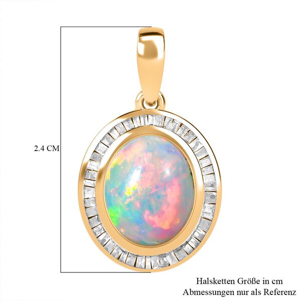 AA nat&uuml;rlicher, &auml;thiopischer Welo Opal und Diamant-Anh&auml;nger - 2,65 ct. image number 6