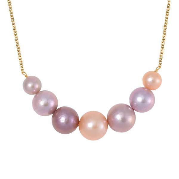 Mehrfarbige Edison Perle Halskette, 50 cm