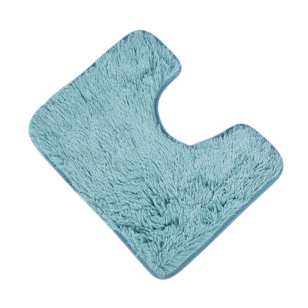 3er-Set Bad-Kollektion, extra weicher Duschvorleger 50x80 cm, WC-Vorleger 40x50 cm, WC-Deckel, Hellblau image number 6