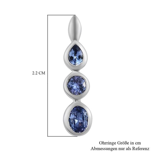 Tansanit Ohrh&auml;nger in Silber 1,31 Ct image number 6