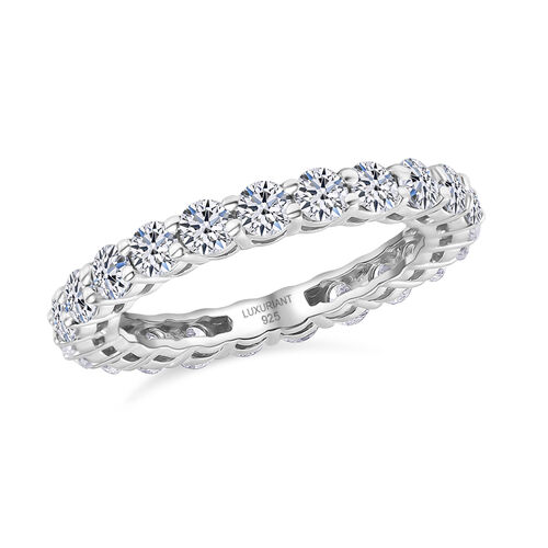 LUXURIANT SGL zertifizierter SI-GH Labor Diamant Ring, 925 Silber rhodiniert - 2 ct. image number 3