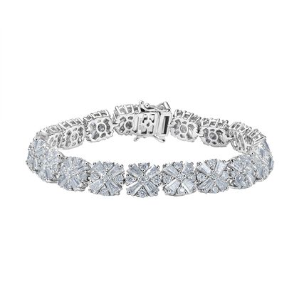 D'Joy Moissanit Armband ca. 19 cm 925 Silber rhodiniert ca. 17,12 ct.