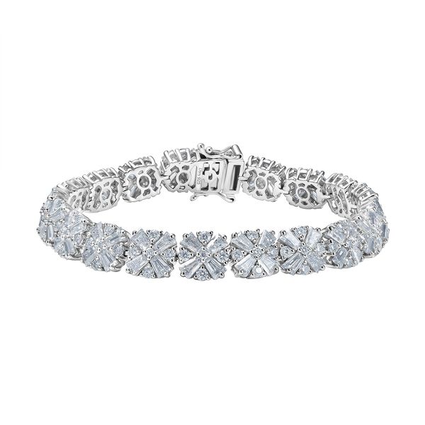D'Joy Moissanit Armband ca. 19 cm 925 Silber rhodiniert ca. 17,12 ct. image number 0