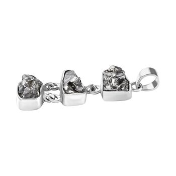 Meteorit Anh&auml;nger 925 Silber rhodiniert ca. 38,71 ct.
