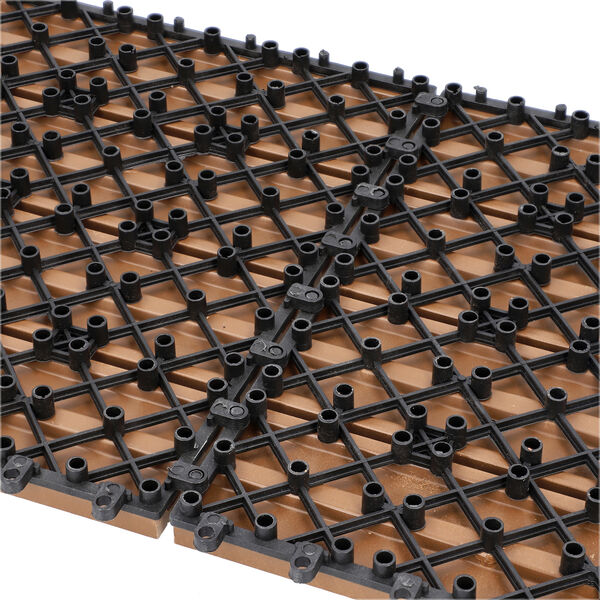 11er-Set - Terrassenfliesen aus WPC mit Falzung, Hellbraun image number 6