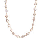 AAA Süßwasser Perle Halskette ca. 45 cm+ 5 cm Extender, 925 Silber 750 Gelbgold Vermeil