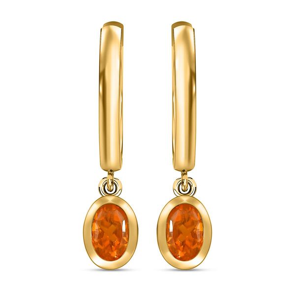 Salamanca Feueropal-Solit&auml;r-Ohrh&auml;nger, 925 Silber vergoldet, 0,61 ct.