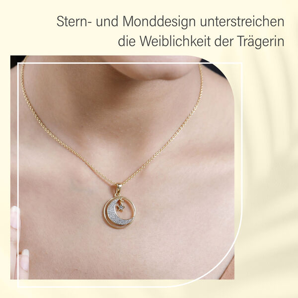 Mondlicht Magie Anh&auml;nger in vergoldetem Silber image number 8