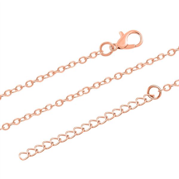 Rosa Zirkonia und Kristall Halskette, 52+5cm image number 5