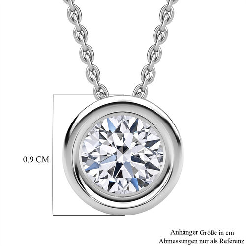LUXURIANT DIAMOND - SGL zertifizierter VS-EF Labor Diamant Anhänger mit 50cm Kette in 950 Platin - 1 ct. image number 5