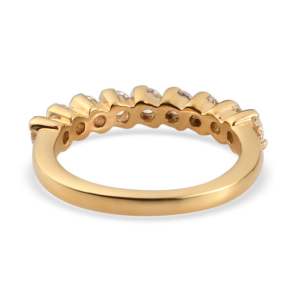 LUSTRO STELLA Hergestellt mit ZIRKONIA Band Ring 925 Silber 585 Vergoldet (Größe 16.00) ca. 1,50 ct image number 6