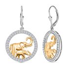 Lustro Stella Weißer Zirkonia Ohrringe 925 Silber rhodiniert