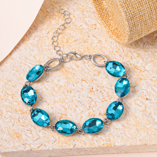 Blauer Kristall Armband ca. 19 cm image number 2