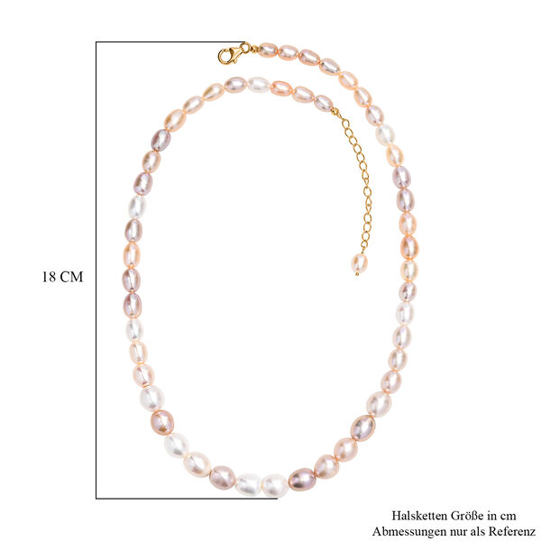 Mehrfarbige S&uuml;&szlig;wasser Perle Halskette, 45 cm image number 5