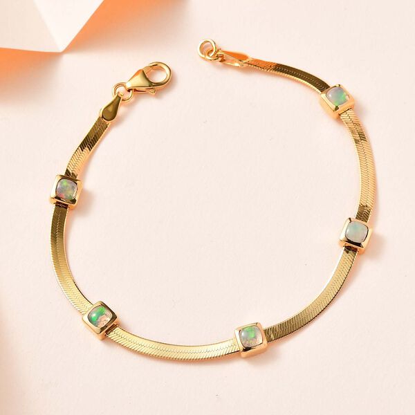 AA natürliches, äthiopisches Welo Opal-Armband, 19cm - 1,22 ct. image number 2