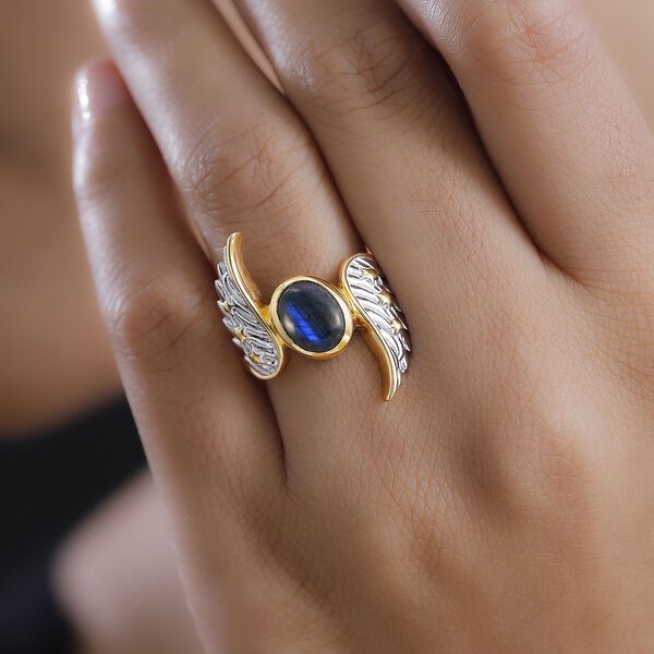 GP Celestial Dream Kollektion- AAA Labradorit und Kanchanaburi blauer Saphir-Ring - 2,38 ct. image number 3