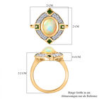 Natürlicher Äthiopischer Opal und Mehrfarbig Edelsteine Ring 925 Silber Vermeil image number 5