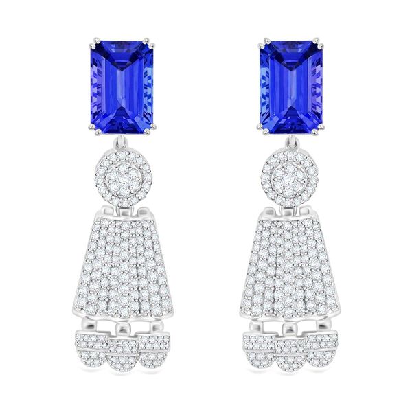 Chairman's Vault Collection - zertifiziert und gepr&uuml;ft RHAPSODY AAAA Tansanit und VS-EF Diamant Ohrringe in 950 Platin - 25,47 ct.