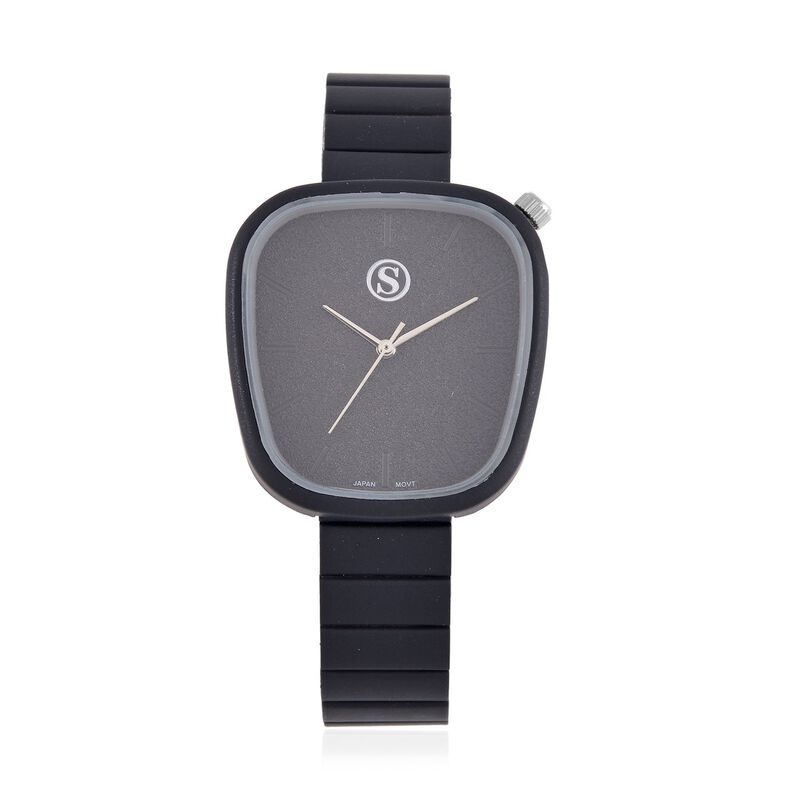 Strada - Japanisches Uhrwerk, Edelstahl Hydraulik-Zifferblatt und Legierung-Armband, 23 cm, schwarz image number 0