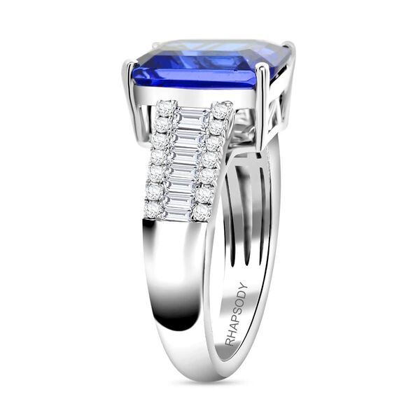 RHAPSODY AAAA Tansanit und VS Diamant Ring in 950 Platin - 5,30 ct. image number 3
