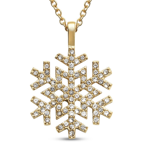 Wei&szlig;e Kristall-Halskette, 50 cm, 0,20 ct.