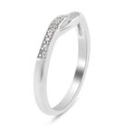 Diamant Bypass Ring 925 Silber Platin-Überzug image number 4