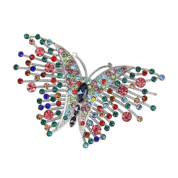 Mehrfarbiger Kristall Brosche image number 3